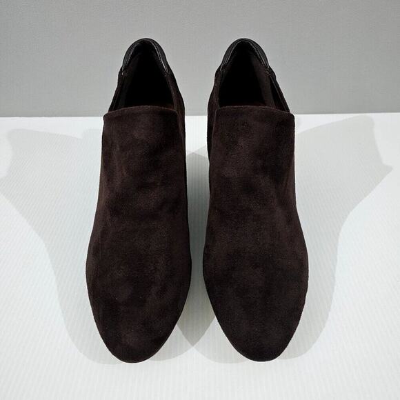 Donald Pliner Tanah Bootie Womens 9.5 Brown Stretch Suede Shootie Fall Wedge - Picture 4 of 14
